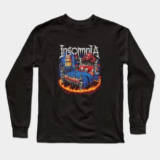 Infernal Insomnia: Welcome to the Abyss of Sleepless Nights Long Sleeve T-Shirt